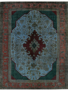  10x13 Overdyed Persian Area Rug - 110921.