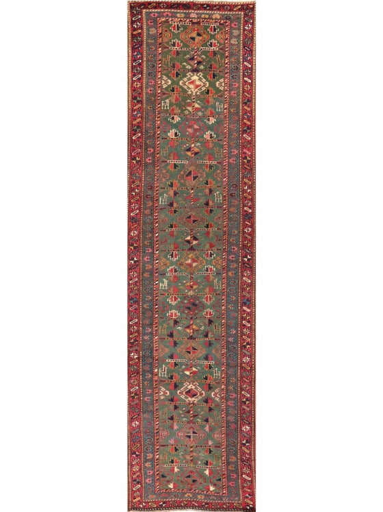 3x12 Antique Persian Kordish Runner - 110238.