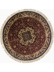  4x4 Round Indian Mughal Area Rug - 106129.