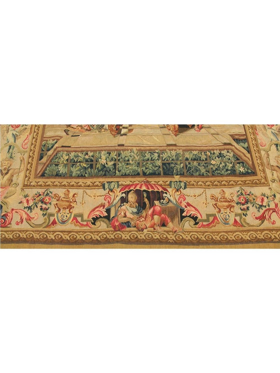 5'10" x 9'5" 17th Century Wall Tapestry Recreation of "The Offerings of Bacchus" (Right Facing) - T10128.