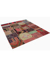 Multi vintage patchwork Persian area rug 5'11" x 7'0"- 109216.