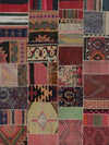 Multi vintage patchwork Persian area rug 5'11" x 7'0"- 109216.