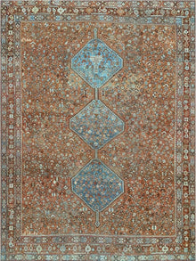 7x10 Antiques Persian Shiraz Area Rug - 111164.