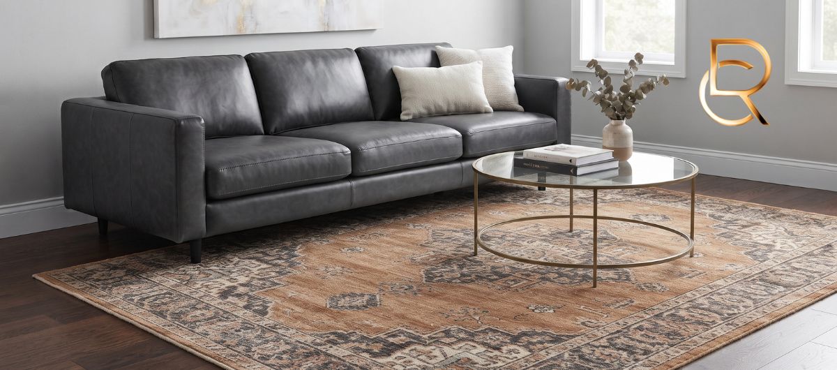 Best Shade of Area Rug to Put with a Charcoal Leather Sofa