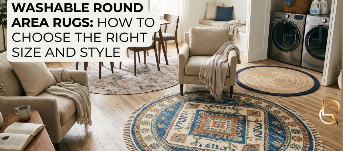 Washable Round Area Rugs: How to Choose the Right Size and Style