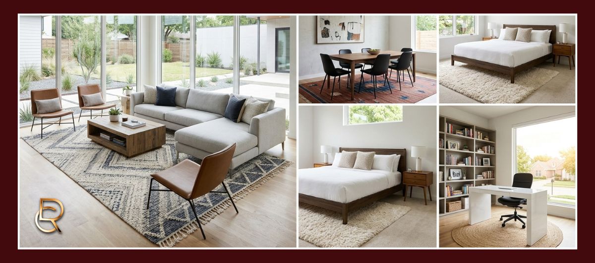 Area Rug Placement Ideas for Modern Homes in Dallas, Texas - RenCollection
