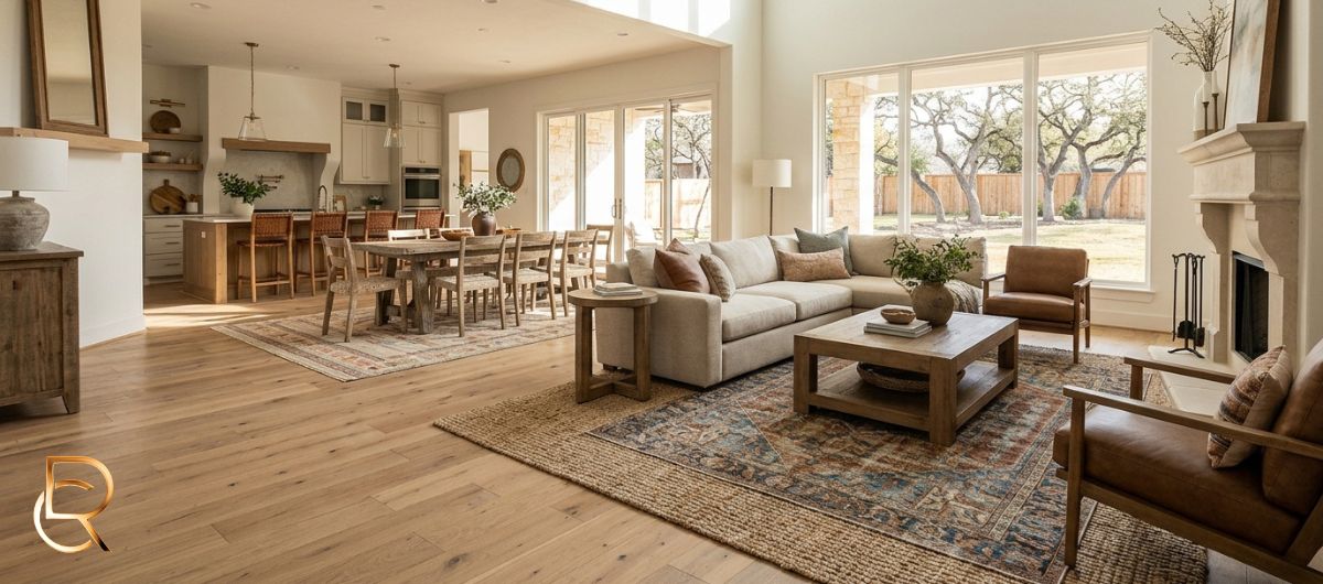Best Area Rugs for Texas Homes with Open-Concept Interiors - RenCollection