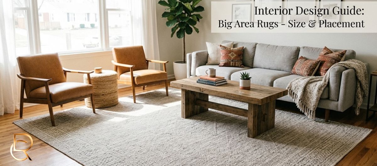 Big Area Rugs for Living Rooms: Size and Placement - RenCollection