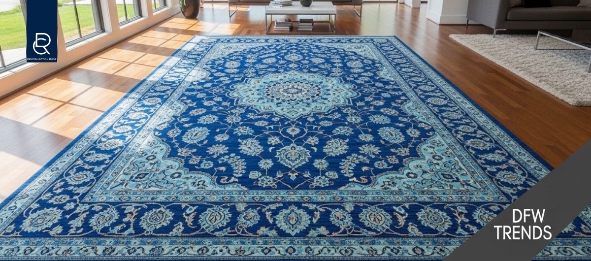 Blue Decoration: Blue Persian Rug Trending in DFW - RenCollection