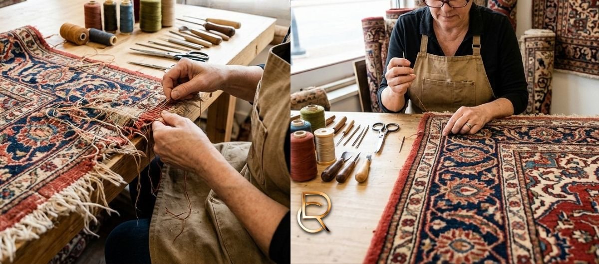 Expert Rug Repair Servic‍es in Dallas for Damage Fixes‌ - RenCollection