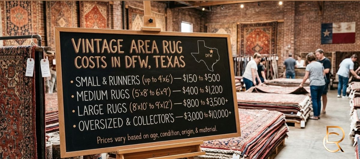 How much do vintage area rugs cost in DFW TX? | Rencollection - RenCollection
