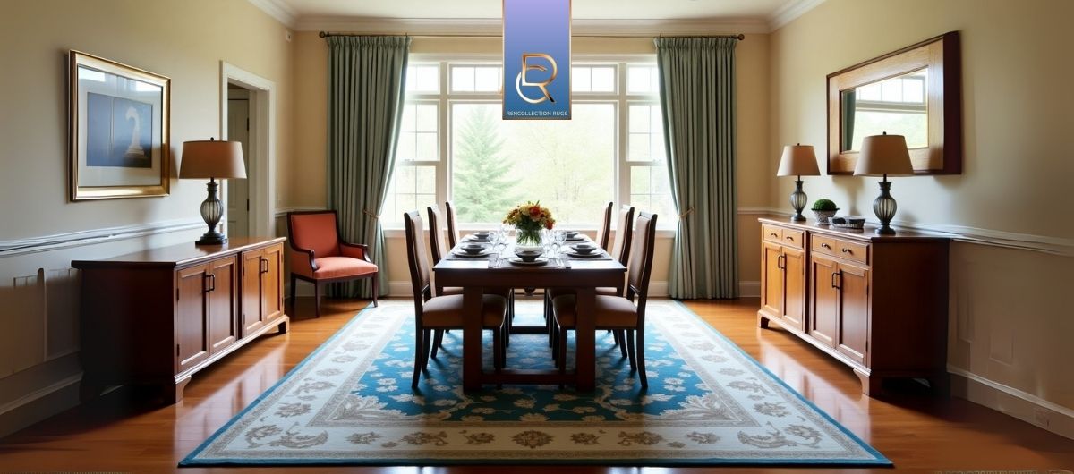 How to Place a Rug in a Dining Room the Right Way - RenCollection
