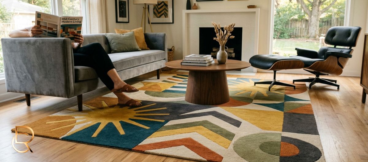 Mid-Century Modern Area Rugs for Contemporary Homes - RenCollection