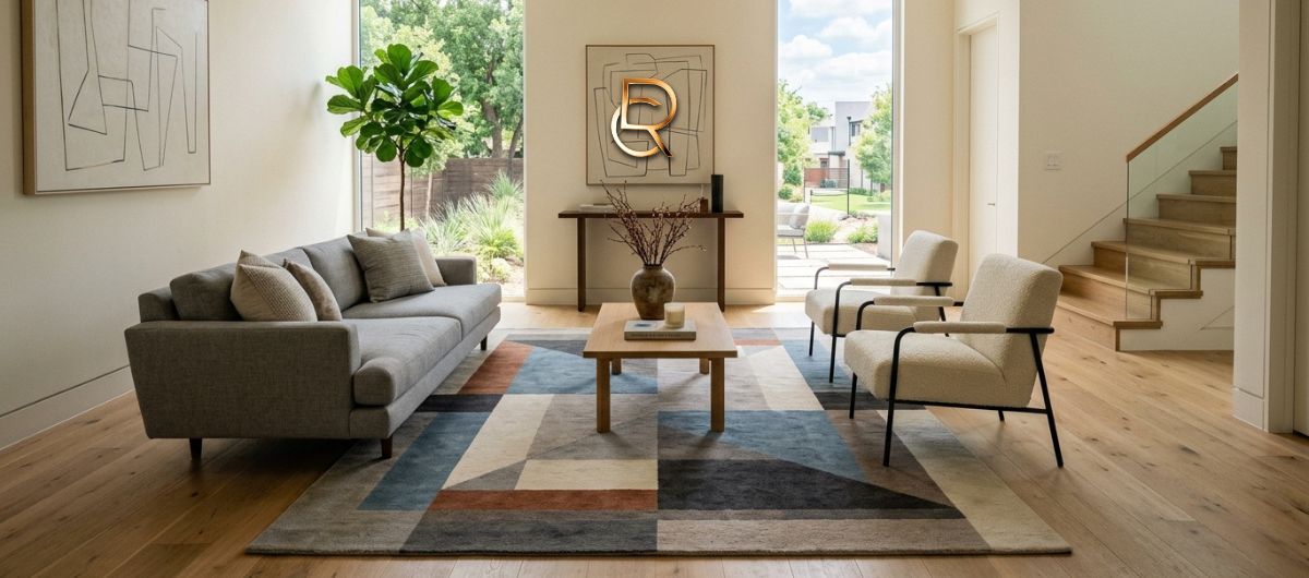 Minimalist Home Design with Modern Rugs in Dallas, Texas - RenCollection