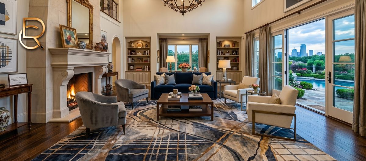 Modern and⁠ Contemporary Living Room Rugs in Dallas - RenCollection