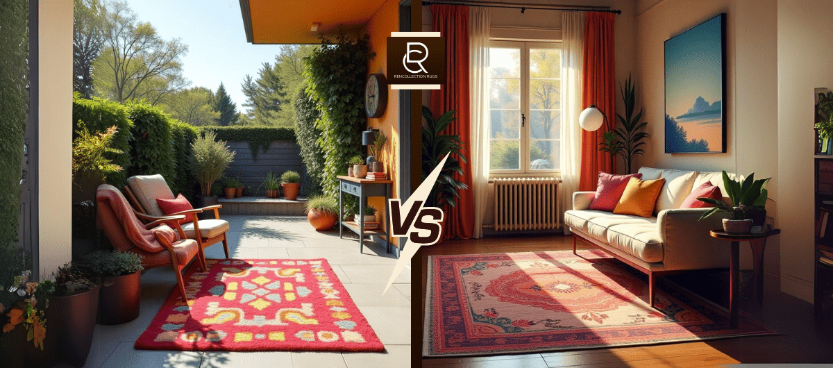 In Lay Rug Vs Inset Rug Choosing between Outdoor and Indoor rugs ̶ A Complete Guide – RenCollection