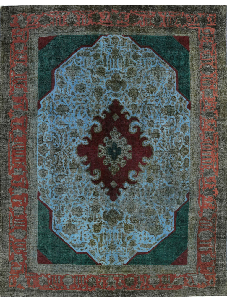 10x13 Overdyed Persian Area Rug - 110921