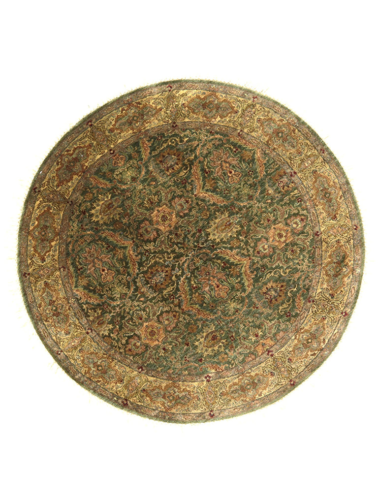 4x4 Round Indian Agra Area Rug - 105416