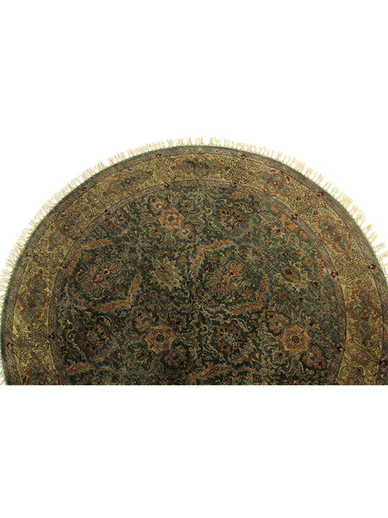 4x4 Round Indian Agra Area Rug - 105416