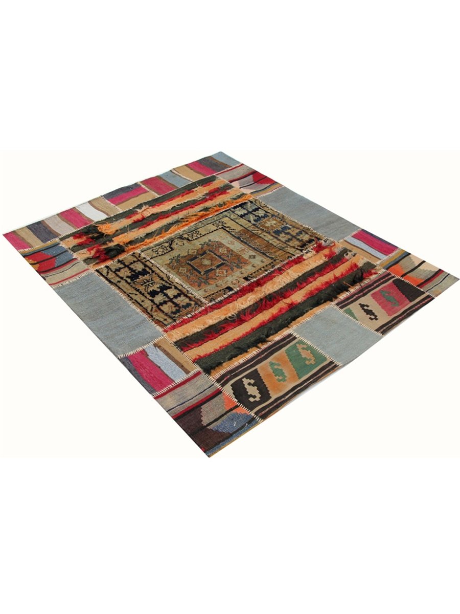 The 4x5 Multicolor Vintage Persian Patchwork Area Rug – RenCollection