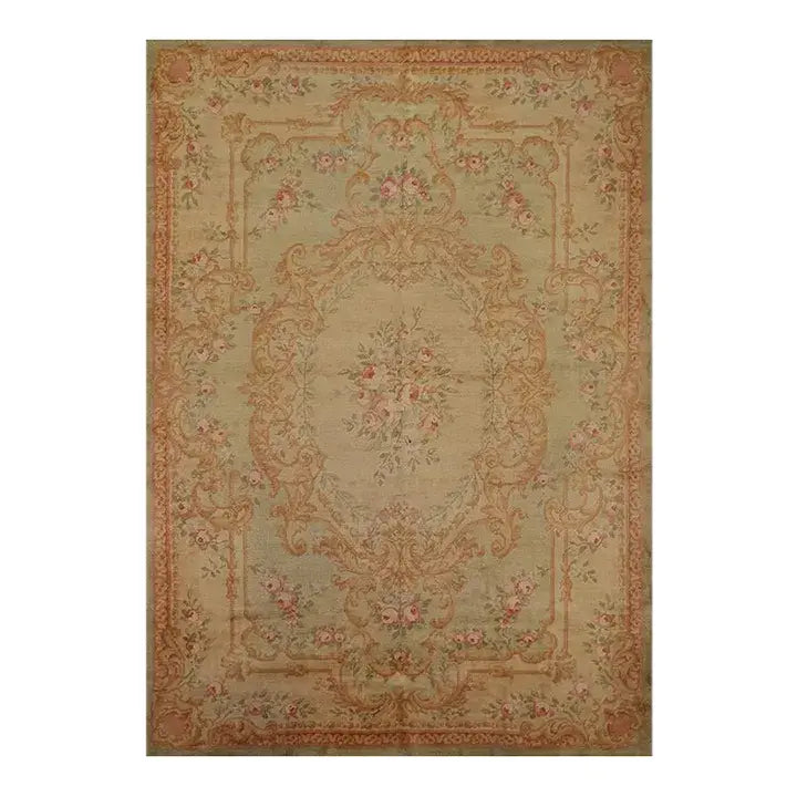 7x10 Antique Spanish Savonnerie Area Rug - 108702