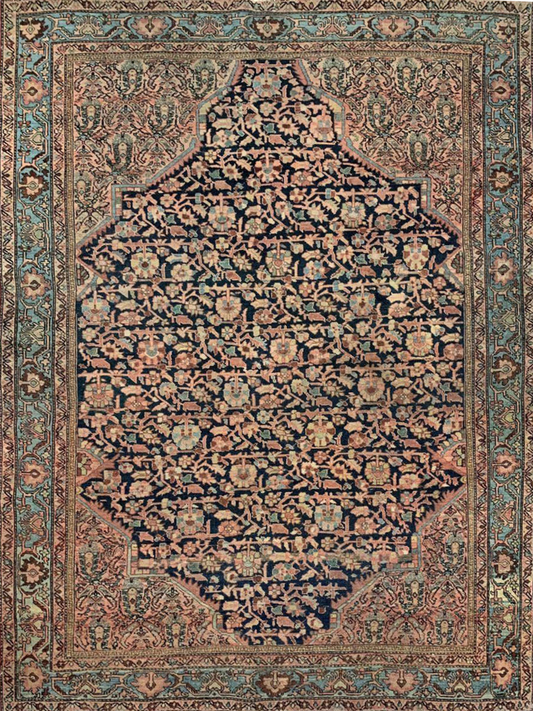 5x6 Antique Persian Farahan Area Rug - 106443