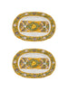 Italian Hand-Painted Ceramic Oval Plate - 5007
