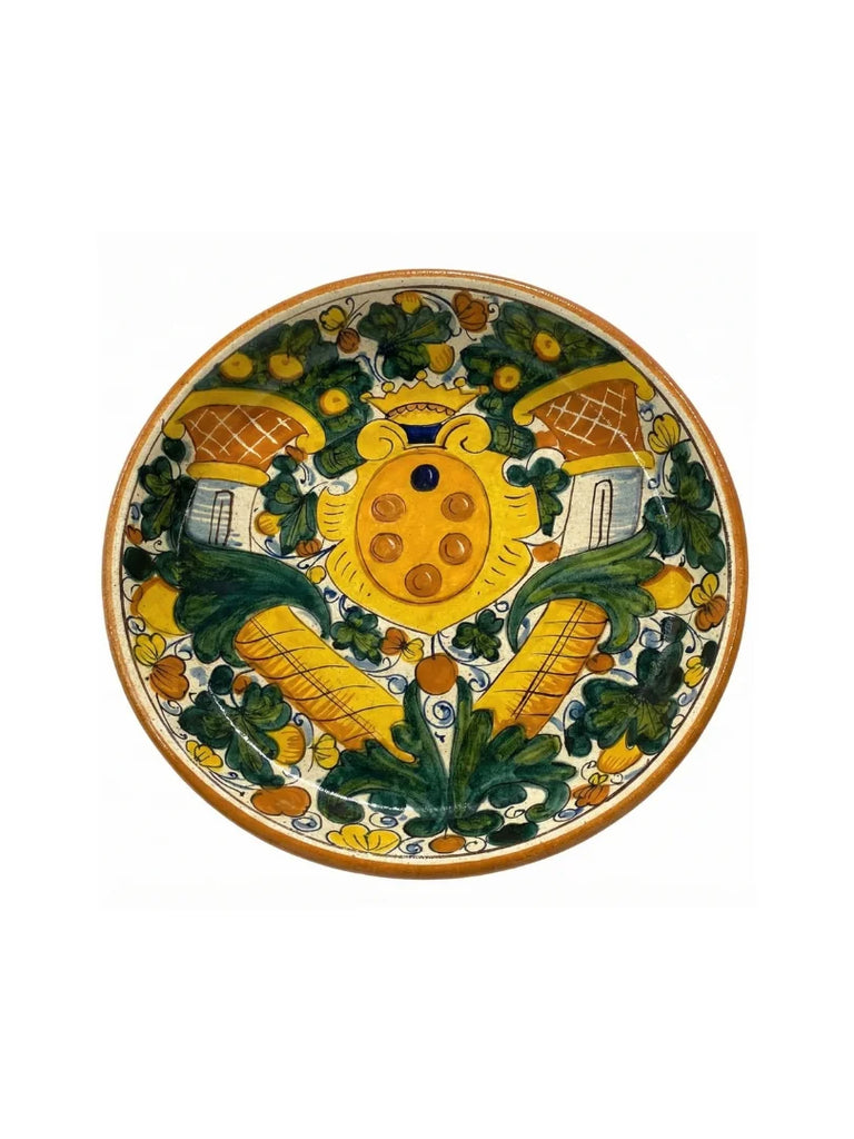 Italian Hand-painted Ceramic Platter - Coat of Arms III - 3225