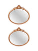 Oval Carved Wood Mirror with Shell Design - 1852