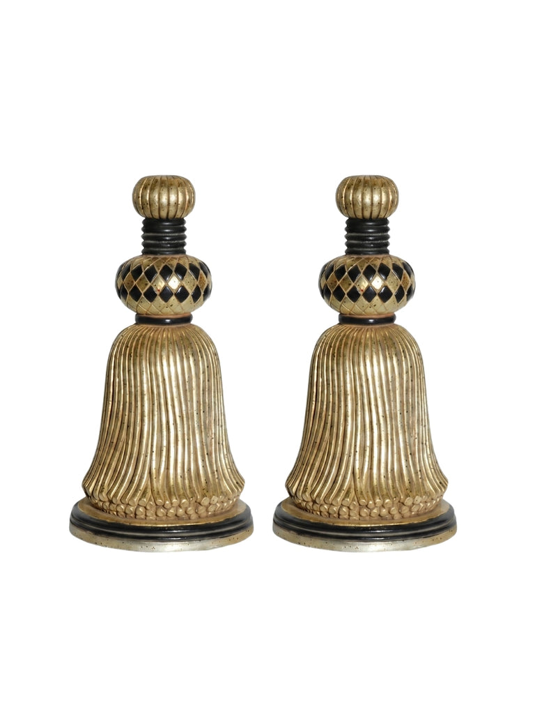 Pair of Hand-Carved Tassel Shaped Centerpiece - 4063