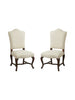 Pair of Hand-carved Classic Italian Walnut Side Chairs - 3867