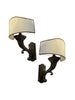 Pair of Italian Brass Oxidize Finish Wall Sconces - 4946