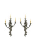 Pair of Italian Hand-carved 18th Century French Style 3 Light Wall Sconce - 2079