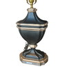 Black and Silver Table Lamp with Green Shade - 4987