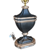 Black and Silver Table Lamp with Green Shade - 4987