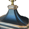 Black and Silver Table Lamp with Green Shade - 4987
