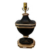 Black and Silver Table Lamp with Green Shade - 4987