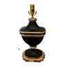 Black and Silver Table Lamp with Green Shade - 4987