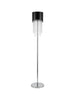 Contemporary Italian Floor Lamp with Black Shade and Crystal Drops - 4956
