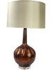 Gourd Shaped Hammered and Torched Copper Table Lamp - 4122