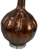 Gourd Shaped Hammered and Torched Copper Table Lamp - 4122