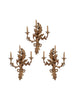 Hand-carved Leaf and Ribbon Design 3 Light Wall Sconce - 2993