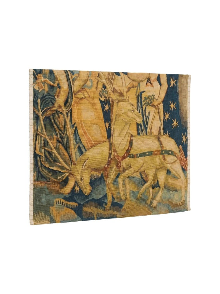 Handwoven Tapestry Fragment - Deer Left Facing - T10151
