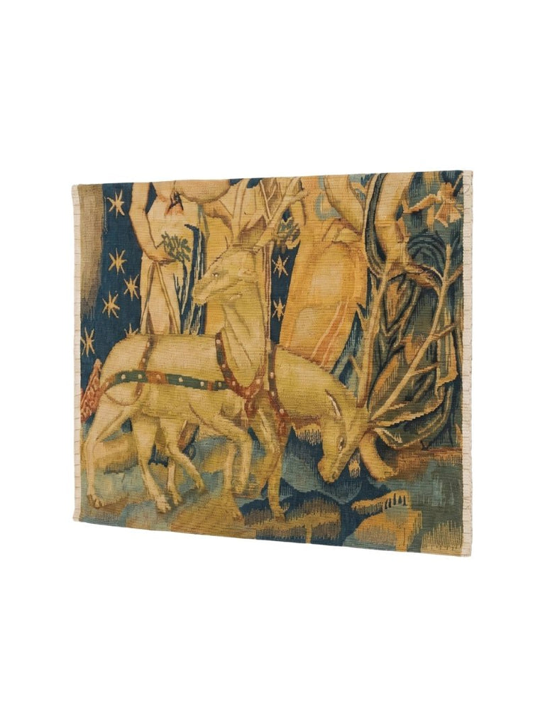 Handwoven Tapestry Fragment - Deer Right Facing - T10150