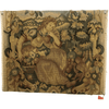 Handwoven Tapestry Fragment in Gold and Green - Right Facing - T10157