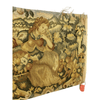 Handwoven Tapestry Fragment in Gold and Green - Right Facing - T10157