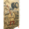 Handwoven Wool Tapestry Fragment Featuring a Man on Horseback
