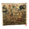 Handwoven Wool Tapestry Fragment Featuring a Man on Horseback
