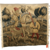 Handwoven Wool Tapestry Fragment Featuring a Man on Horseback