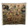Handwoven Wool Tapestry Fragment Featuring a Man on Horseback - T10177
